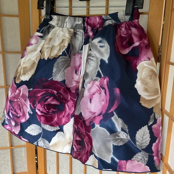 Speechless Floral Mini Lined Flared Skirt SZ 5 Junior - Picture 11 of 14